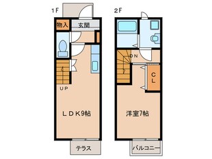 プラッサムコートKI　B棟の物件間取画像